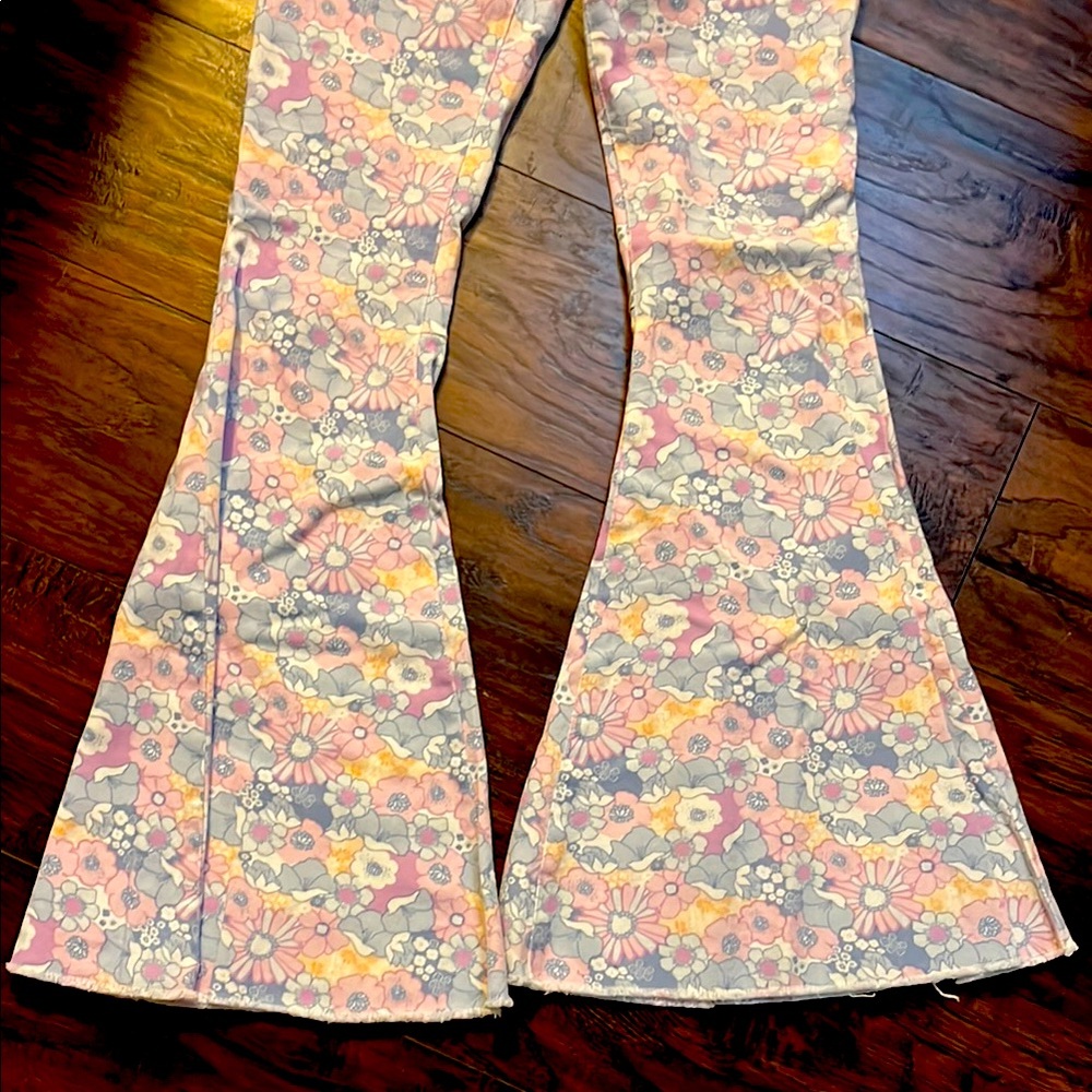 Floral Bell Bottom Pants